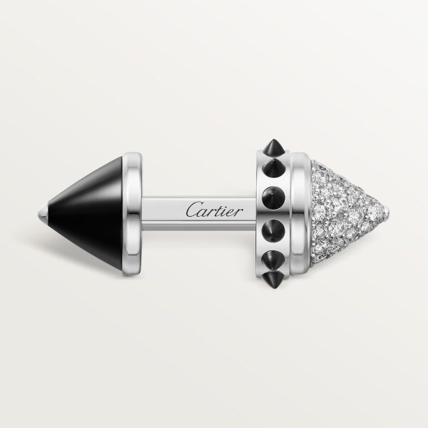 Clash [Un]limited cufflinks Rhodium-finish white gold, onyx, diamonds.